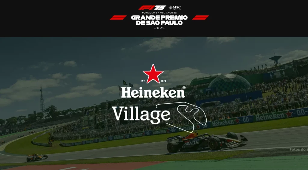 Estrutura do Heineken Village cria ambiente único dentro do GP de São Paulo